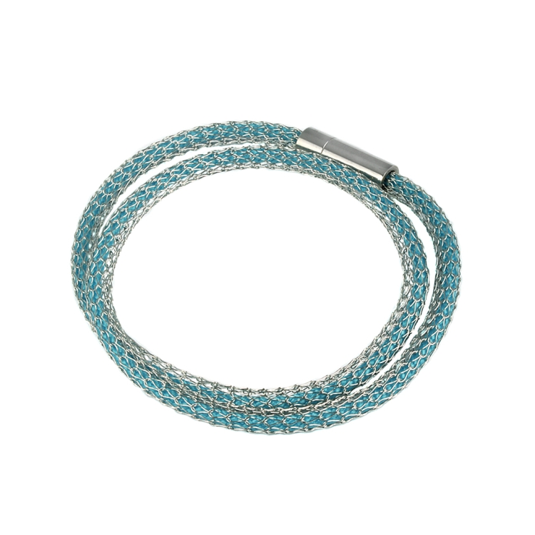 Wrapping bracelet BAHIA, stainless steel mesh, many  colours