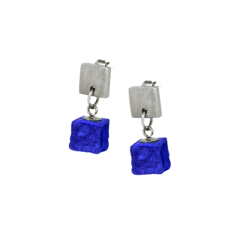 Pair of earrings MIO S with CUBE