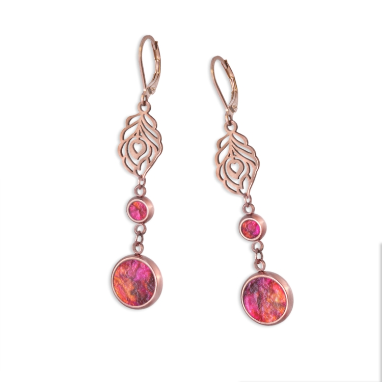 Paar Ohrringe LONG SWEETHEART, roségold