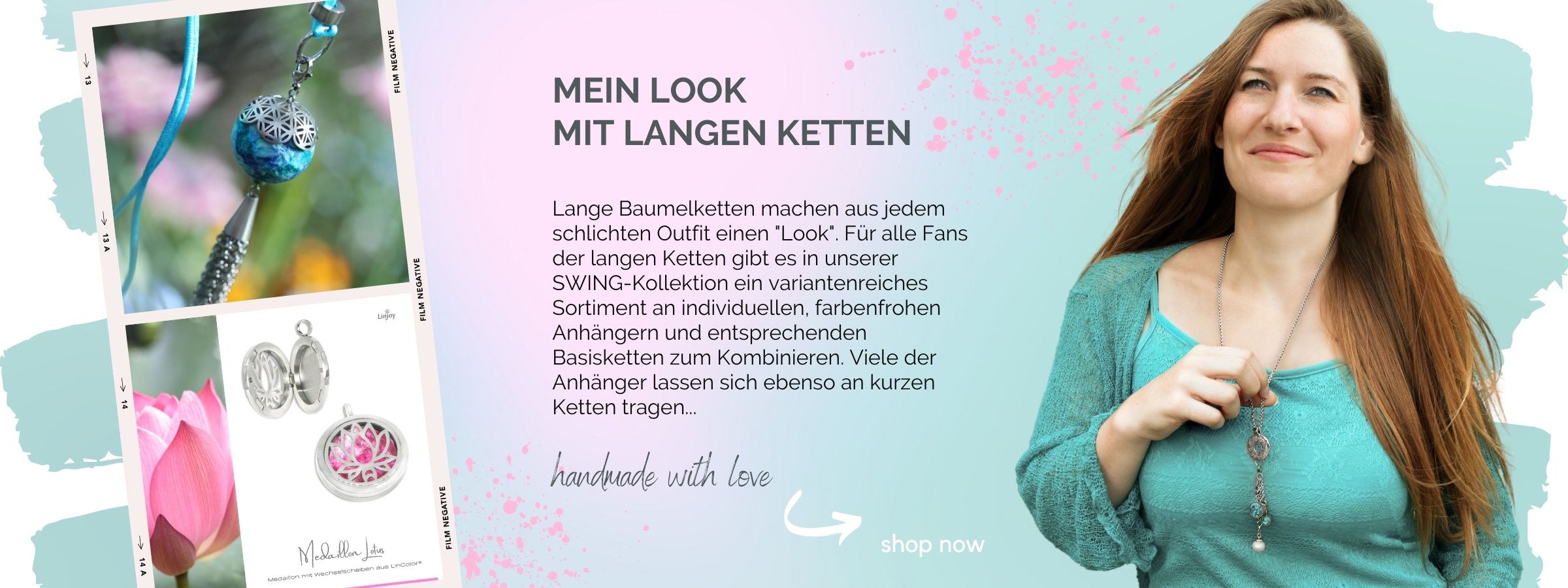 Linjoy Anhänger aus Edelstahl für lange Ketten in riesiger Farbauswahl