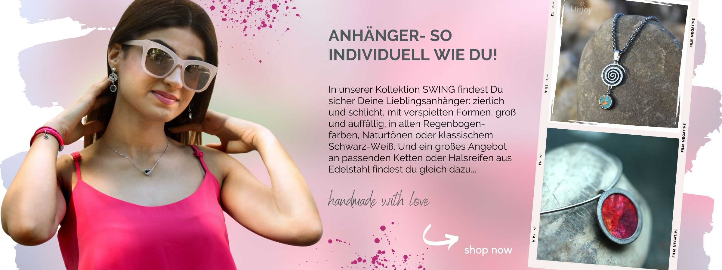 Linjoy Kettenanhänger aus Edelstahl in riesiger Farbauswahl