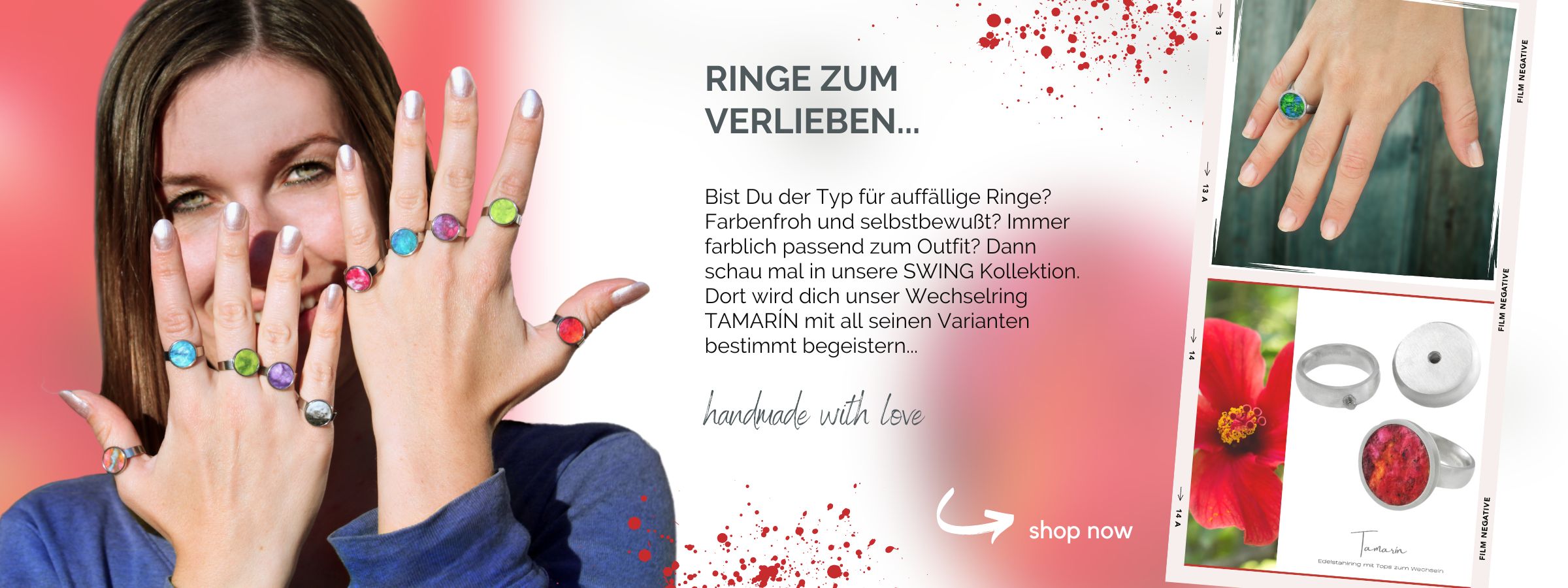 Linjoy Ringe & Wechselring aus Edelstahl in rieser Farbauswahl
